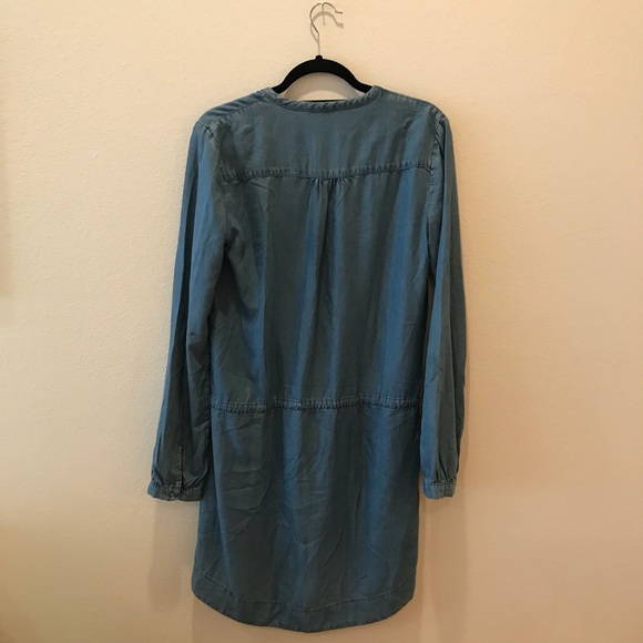 NWOT PAIGE Quianna Chambray Drawstring Waist Dress - Picture 3 of 6